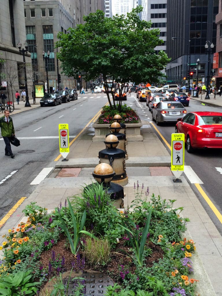 In-Street Pedestrian Crosswalk Sign