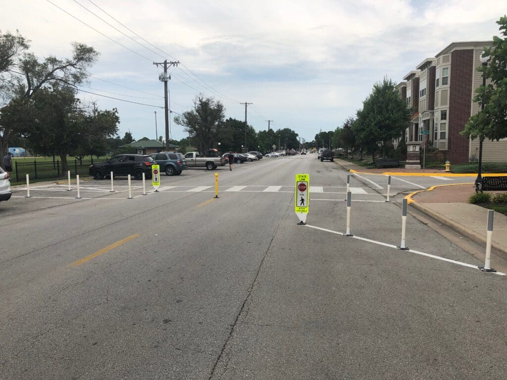 In-Street Pedestrian Crosswalk Sign