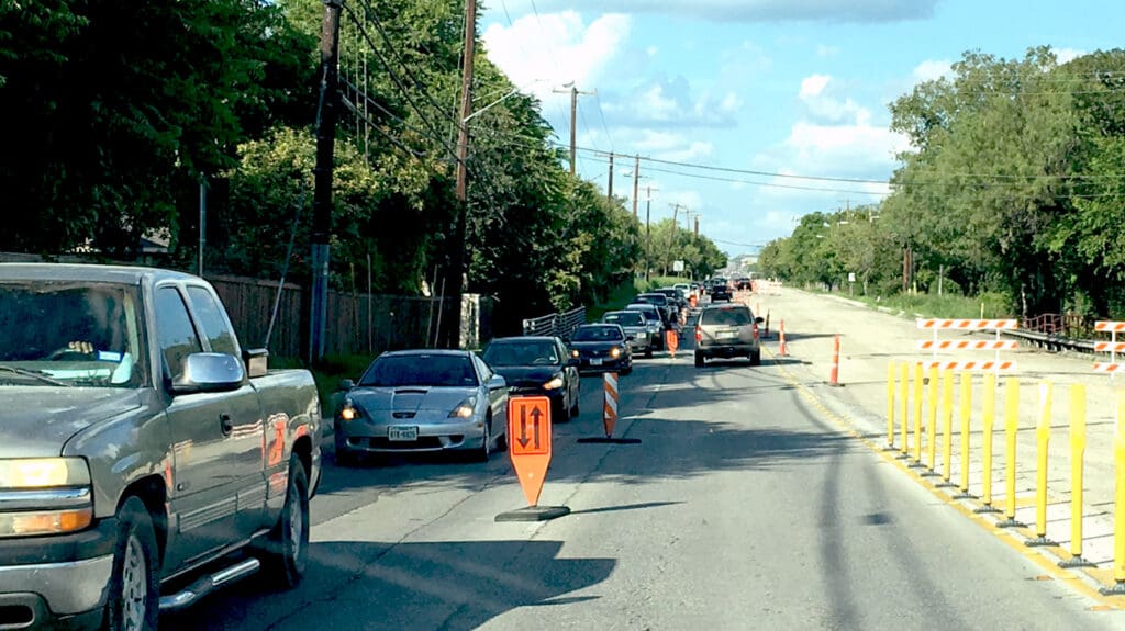 Work Zone Opposing Traffic Lane Divider