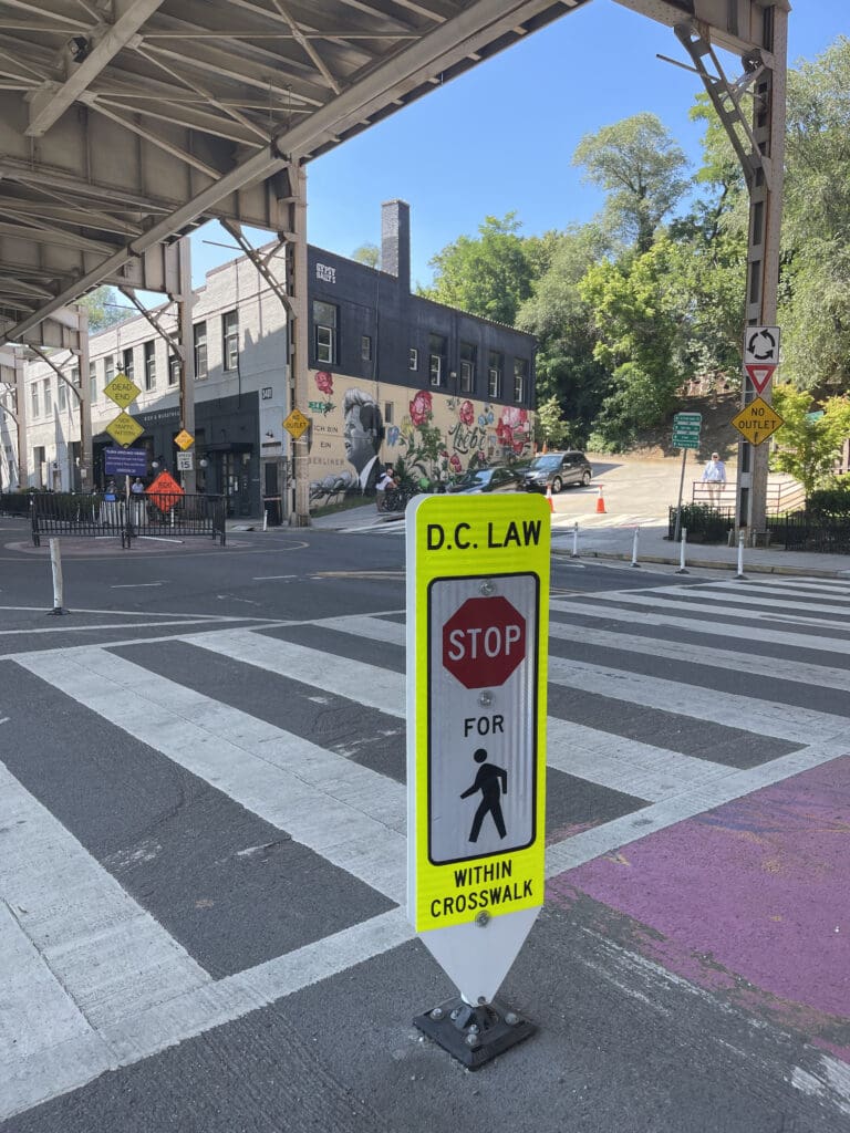 In-Street Pedestrian Crosswalk Sign