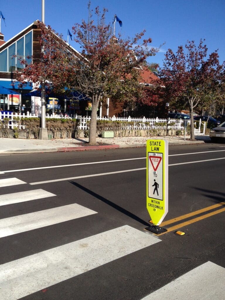 In-Street Pedestrian Crosswalk Sign